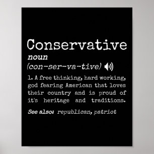 Grappige Traditionele Conservatieve Definitie Pro  Poster