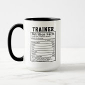 Grappige trainer voedingsfeiten cadeau voor fitnes mok (Links)