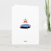 Grappige Trampoline Kerstmis Feestdagen Kaart (Achterkant)