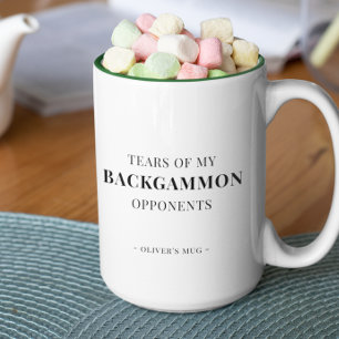 Grappige Tranen van Mijn Backgammon Tegenstanders Tweekleurige Koffiemok