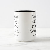 Grappige tranen van mijn pianoleraar | Pianoleraar Tweekleurige Koffiemok (Center)