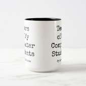 Grappige tranen van mijn studenten | Computerdocen Tweekleurige Koffiemok (Center)