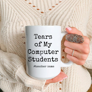 Grappige tranen van mijn studenten | Computerdocen Tweekleurige Koffiemok