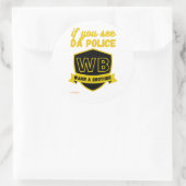 grappige, transparante sticker "WARN A BRO..." (Tas)