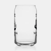 Grappige Transport Semi Truck Driver Aangepaste na Blikvorm Glas (Links)