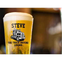 Grappige Transport Semi Truck Driver Aangepaste na Glas