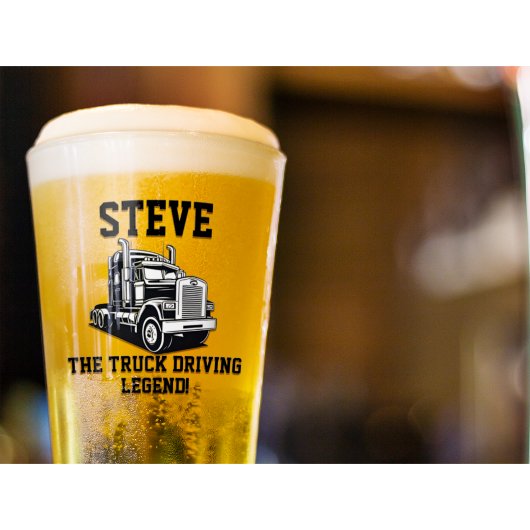 Grappige Transport Semi Truck Driver Aangepaste na Glas