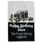 Grappige Transport Semi Truck Driver Aangepaste na Medium Cadeauzakje (Voorkant)