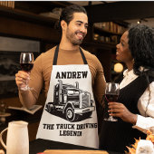 Grappige Transport Semi Truck Driver Aangepaste na Schort