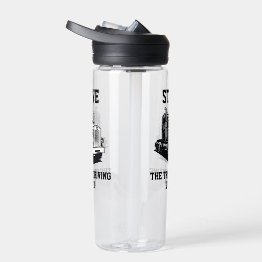 Grappige Transport Semi Truck Driver Aangepaste na Waterfles (Rechts)