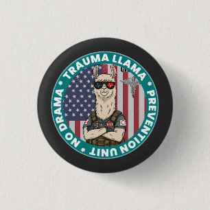 Grappige Trauma Lama Preventie Unit Medische Knop Ronde Button 3,2 Cm