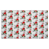 grappige tredmolen santa claus stof (Fat Quarter)