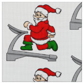 grappige tredmolen santa claus stof (Close Up)