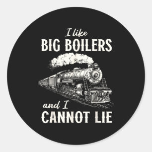 Grappige Trein Grote Ketels Stoomlocomotief Vracht Ronde Sticker