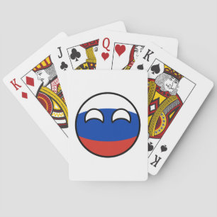 Grappige Trendende Geeky Rusland Countryball Pokerkaarten