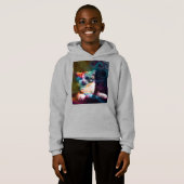 GRAPPIGE TRENDY KLEURRIJKE KAT KUNST (Voorkant volledig)