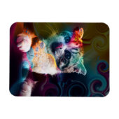 GRAPPIGE TRENDY KLEURRIJKE KAT KUNST MAGNEET (Horizontaal)