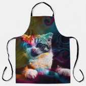 GRAPPIGE TRENDY KLEURRIJKE KAT KUNST SCHORT (Voorkant)