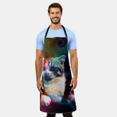 GRAPPIGE TRENDY KLEURRIJKE KAT KUNST SCHORT (Gedragen)