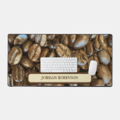 Grappige trendy koffiebonen Ik hou van koffie bure Bureaumat (Keyboard & Muis)