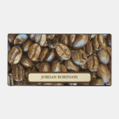 Grappige trendy koffiebonen Ik hou van koffie bure Bureaumat (Voorkant)