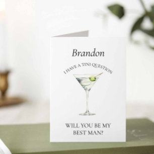 Grappige trendy martini zul je mijn beste man Kaar