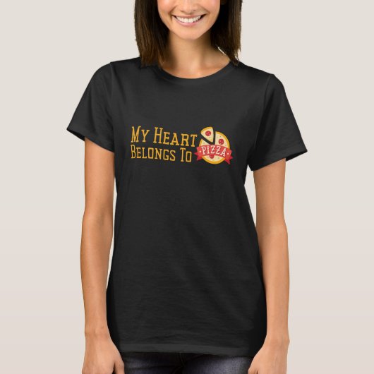 Grappige Trendy Pizza Love Anti Valentijnsdag Cade T-shirt (Voorkant)