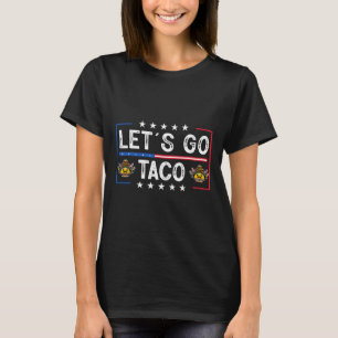 Grappige Trendy Retro Let's Go Taco T-shirt