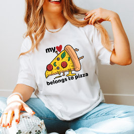 Grappige Trendy Valentijnsdag Gift voor Pizza Love T-shirt