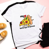 Grappige Trendy Valentijnsdag Gift voor Pizza Love T-shirt