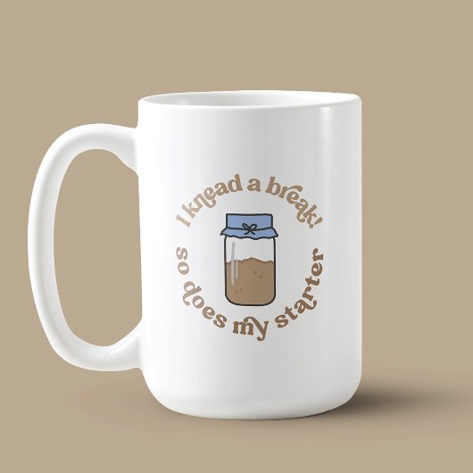 Grappige trendy zuurdesem starter brood bakker koffiemok
