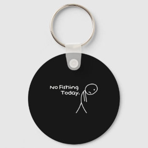 Grappige Treurige Stickman Geen Vissen Vandaag Vis Sleutelhanger