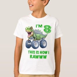 Grappige Trex dinosaurus monster truck T-shirt