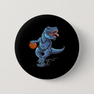 Grappige Trex Dinosaurus Spelende Skelet Speler Li Ronde Button 5,7 Cm