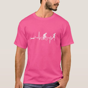 Grappige Triatlon Hardlopen Zwemmen Wielrenner Har T-shirt