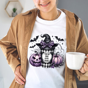 Grappige Trick or Treat Koffie Alsjeblieft Moeë Mo T-shirt