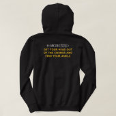 Grappige trigonometrie quote | Wiskunde Lover Blac Hoodie (Design achterkant)