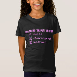 Grappige Triple Threat Clog Dancers Donker T-shirt