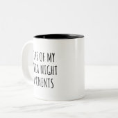 Grappige trivia tegenstanders tweekleurige koffiemok (Voorkant links)