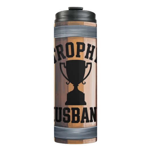 Grappige Trofee Echtgenoot Thermosbeker (Voorkant)