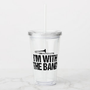 Grappige Trombone ben ik met de Band Acryl Drinkbeker