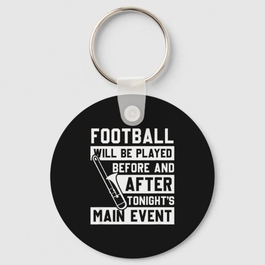 Grappige Trombone Speler Marching Band  Sleutelhanger (Voorkant)