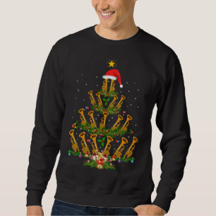 Grappige trompet liefhebber Kerstmis verlichting t Trui