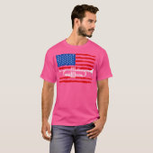 Grappige trompet VS Vlag Marching Band Trompet Spe T-shirt (Voorkant volledig)