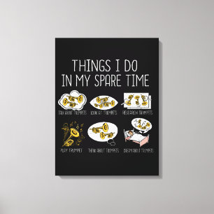 Grappige trompettist cadeau jazz muziek Mannen tro Canvas Afdruk