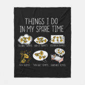 Grappige trompettist cadeau jazz muziek Mannen tro Fleece Deken (Voorkant)