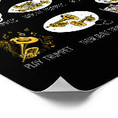 Grappige trompettist cadeau jazz muziek Mannen tro Poster (Hoek)