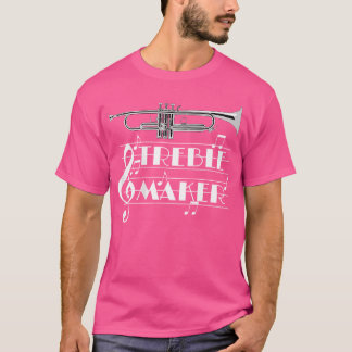 Grappige trompettist Treble Maker Clef Jazz (2-zij T-shirt
