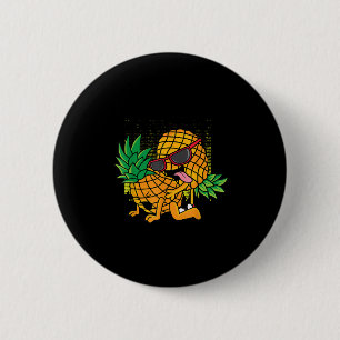 Grappige Tropical Fruit Humor Kleding, Co. Upside Ronde Button 5,7 Cm