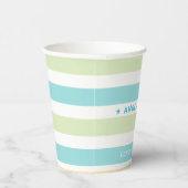 Grappige Tropics Cabana Stripes Papieren Bekers (Rechts)